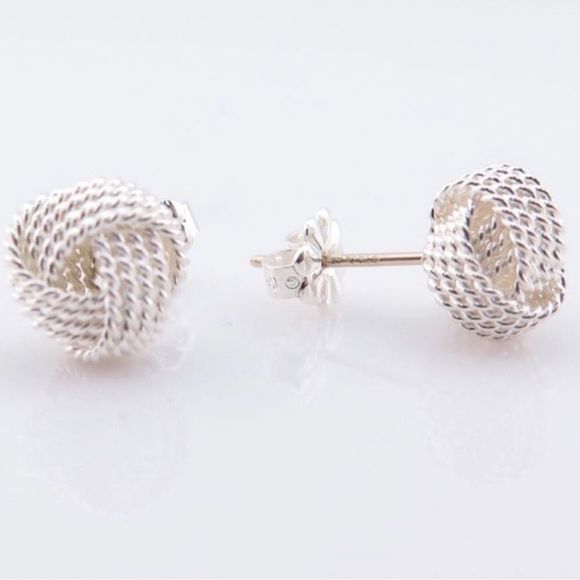 Tiffany & Co. Jewelry - Tiffany & Co. Somerset Twist Knot Earrings Sterling Silver 925 T&Co Gift Pouch